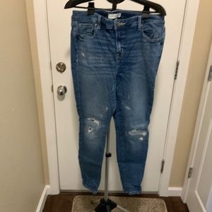 Lane Bryant Distressed Skinny Jeans size 16